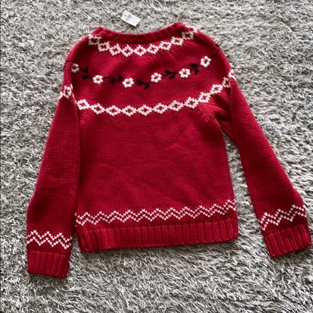 The Children’s Place Red Floral Winter Sweater